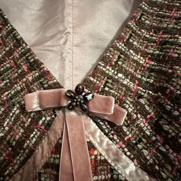 Kay Unger Tweed Y2K A-line Dress. Vintage. Pink. Unique and beautiful. - Picture 8 of 8